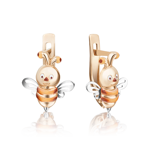 

Серьги из золота с эмалью PLATINA jewelry 02-4042-00-000-1111-65_0, 02-4042-00-000-1111-65_0