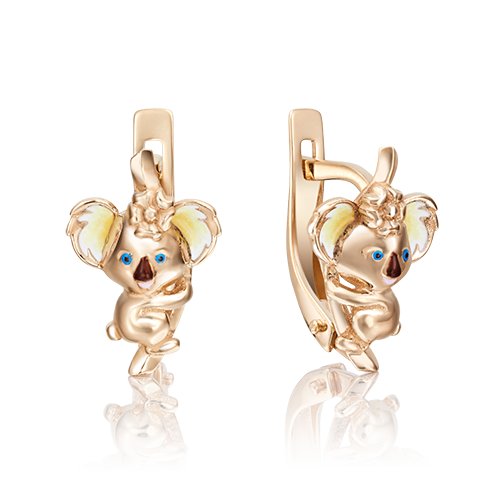 

Серьги из красного золота с эмалью PLATINA jewelry 02-4041-00-000-1110-25_0, 02-4041-00-000-1110-25_0