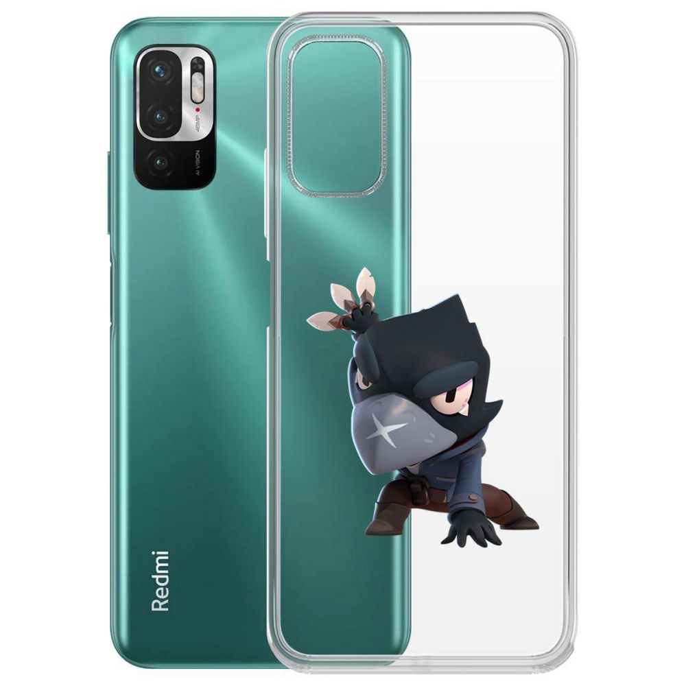 

Чехол-накладка Brawl Stars-Ворон для Xiaomi Redmi Note 10T/ Poco M3 Pro, Прозрачный