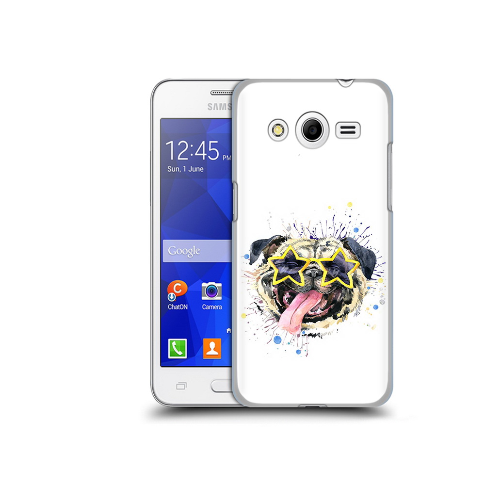 

Чехол MyPads Tocco для Samsung Galaxy Core 2 мопс боксер (PT7707.568.482), Прозрачный, Tocco