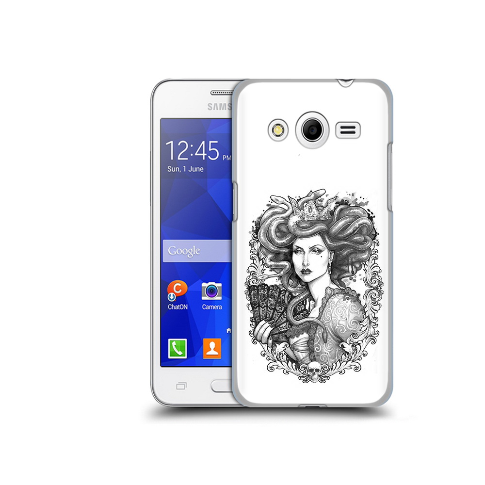 

Чехол MyPads Tocco для Samsung Galaxy Core 2 медуза черно белый (PT7707.568.472), Прозрачный, Tocco