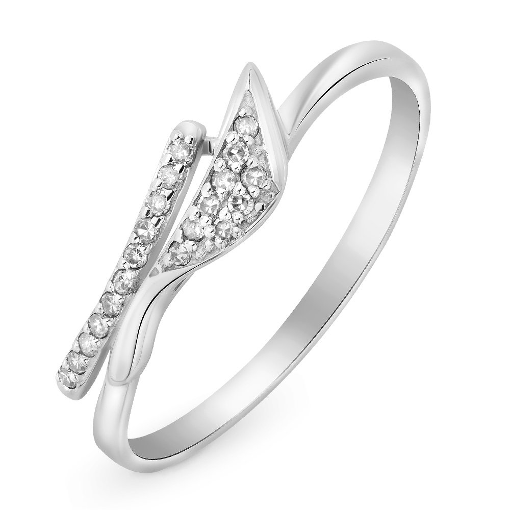 

Кольцо женское из белого золота с бриллиантом 585Gold 101009913, р. 17,5, 101009913