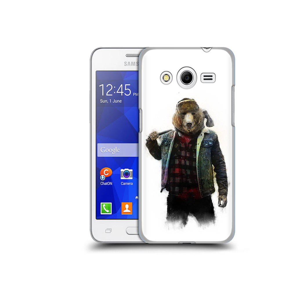 

Чехол MyPads Tocco для Samsung Galaxy Core 2 медведь с топором (PT7707.568.469), Прозрачный, Tocco