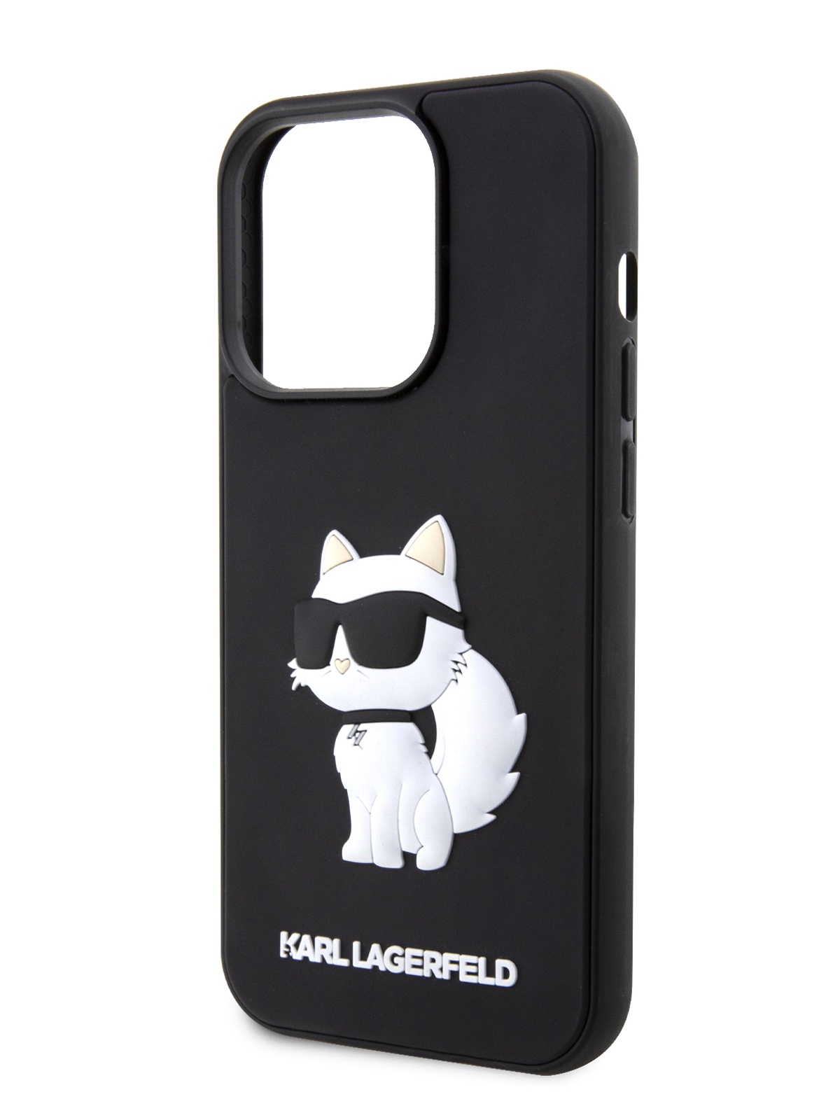 

Чехол Karl Lagerfeld для iPhone 13 Pro с эффетком Soft touch и 3D принтом, черный, 3D Rubber