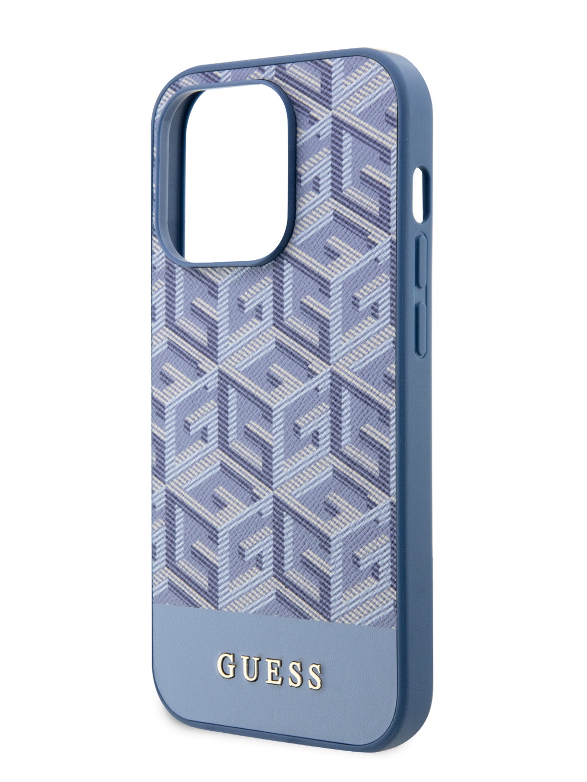 

Чехол Guess для iPhone 13 Pro из искусственной кожи с MagSafe, синий, PU MagSafe