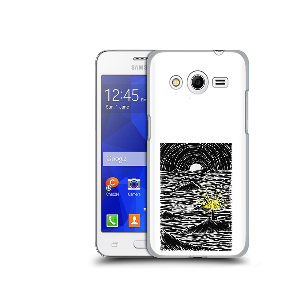 

Чехол MyPads Tocco для Samsung Galaxy Core 2 маяк в черно белом море (PT7707.568.460), Прозрачный, Tocco