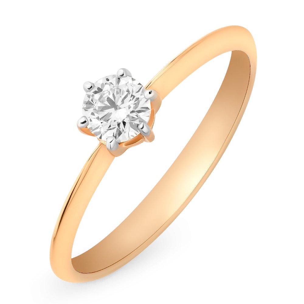 

Кольцо женское из красного золота с бриллиантом 585Gold 101009762, р. 17,5, 101009762