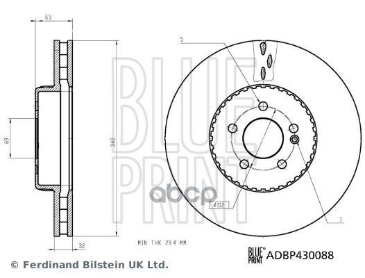 

Тормозной Диск Blue Print арт. ADBP430088