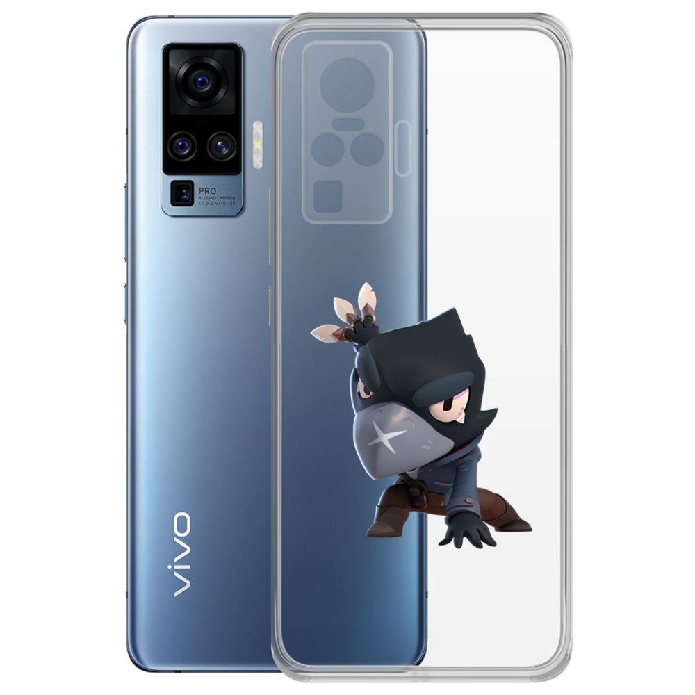 

Чехол-накладка Brawl Stars-Ворон для Vivo X50 Pro, Прозрачный