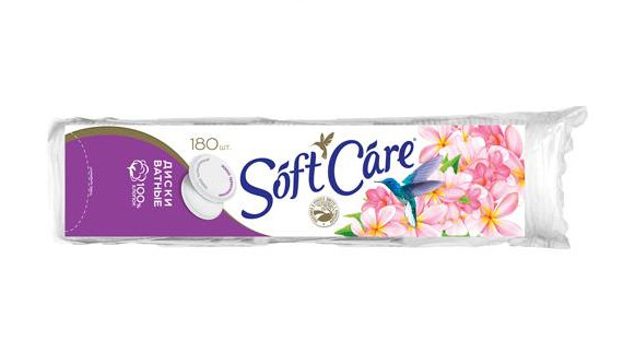Ватные диски Soft care, Romax, 180 штук, 150 г