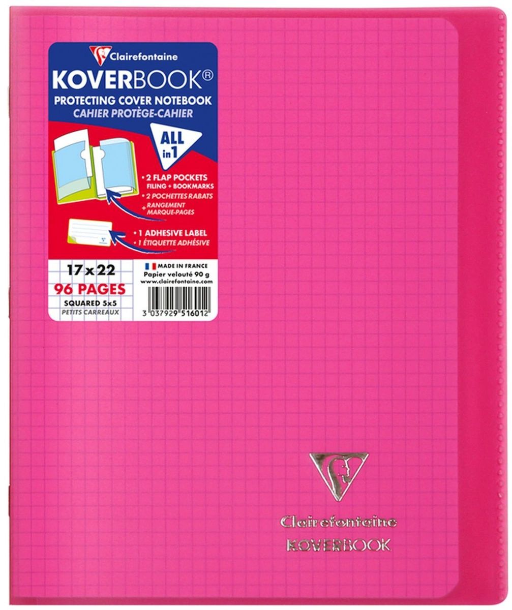 Бизнес-тетрадь в клетку Clairefontaine Koverbook розовая 951601C_pink, 48 л., 1 шт.