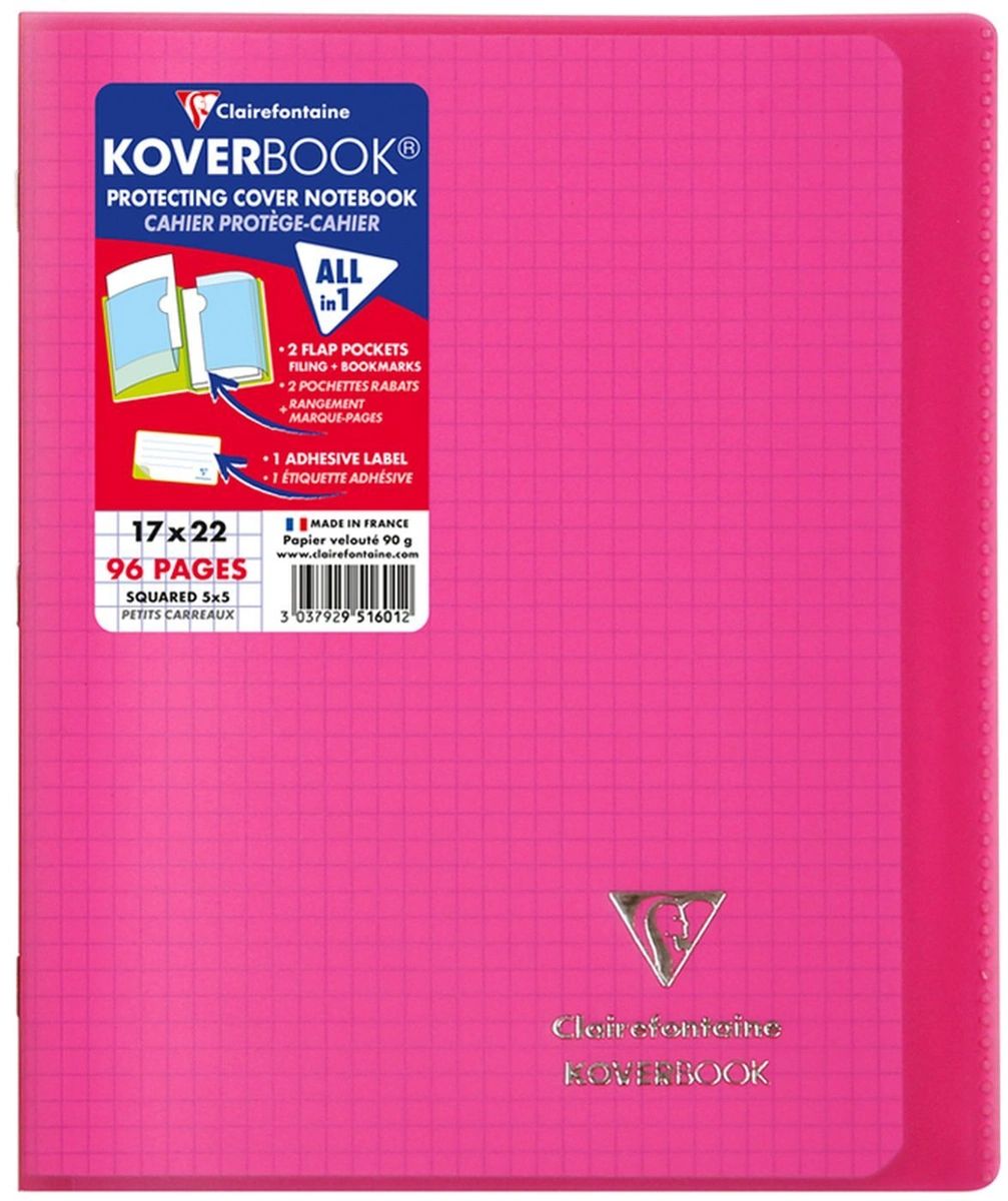 

Бизнес-тетрадь в клетку Clairefontaine Koverbook розовая 951601C_pink, 48 л., 1 шт.