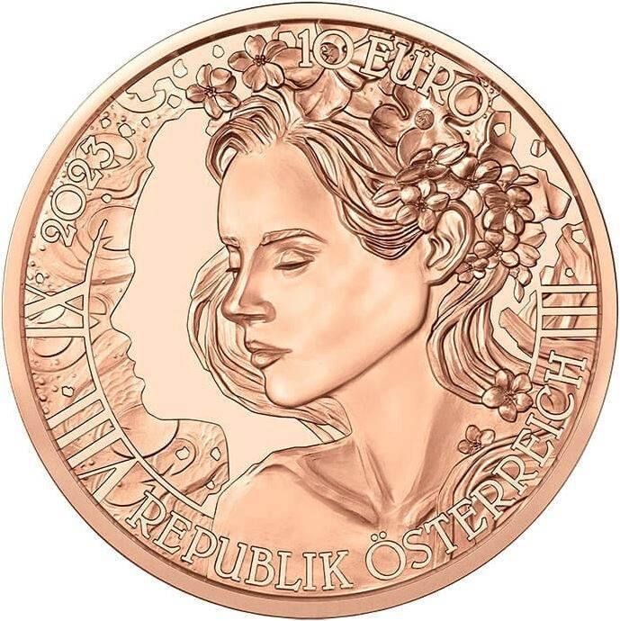 

Монета 10 евро Незабудки, Язык цветов, Австрия, 2023 г, в, UNC
