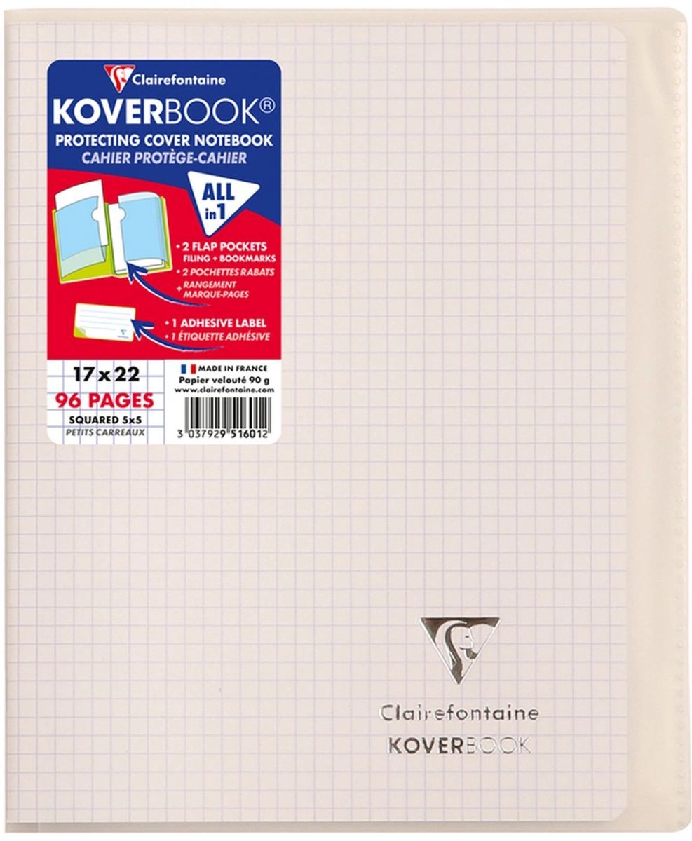 Бизнес-тетрадь в клетку Clairefontaine Koverbook белая 951601C_white, 48 л., 1 шт.