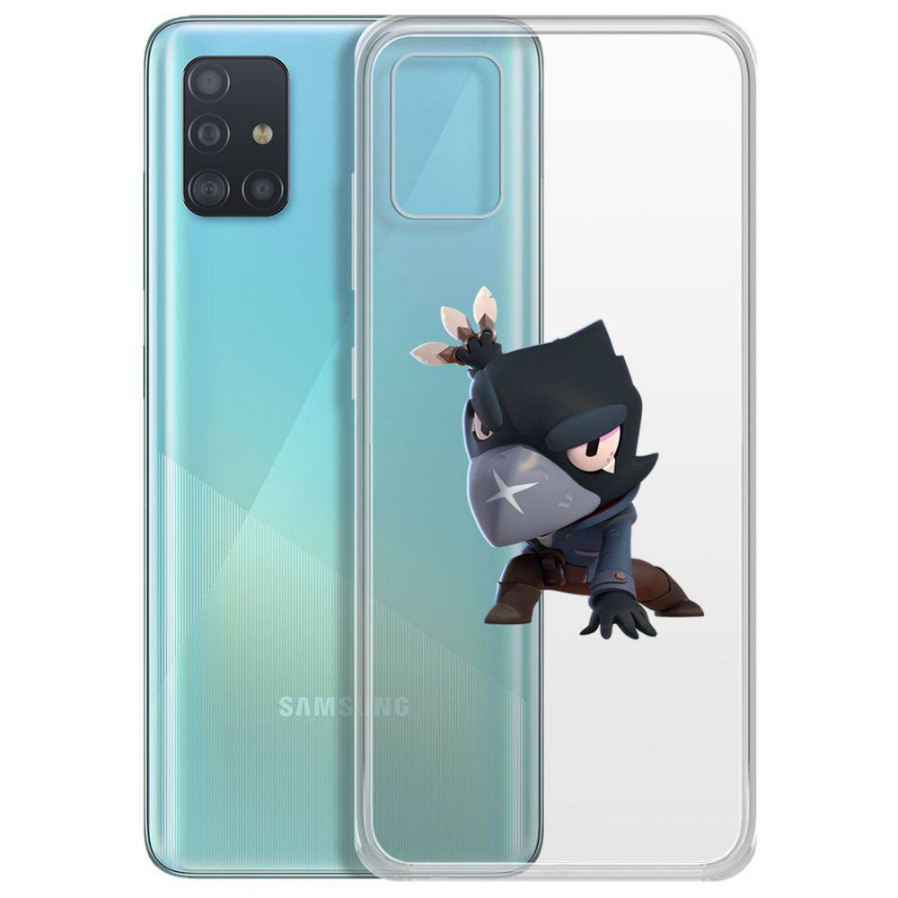 

Чехол-накладка Brawl Stars-Ворон для Samsung Galaxy A51 (A515), Прозрачный