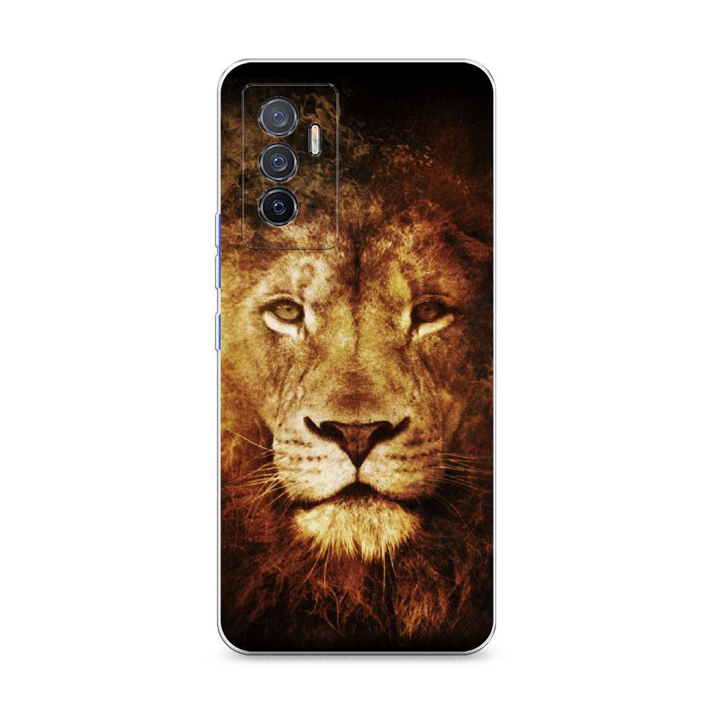 

Чехол на Vivo V23e "Лев", Черный;коричневый;желтый, 267050-6