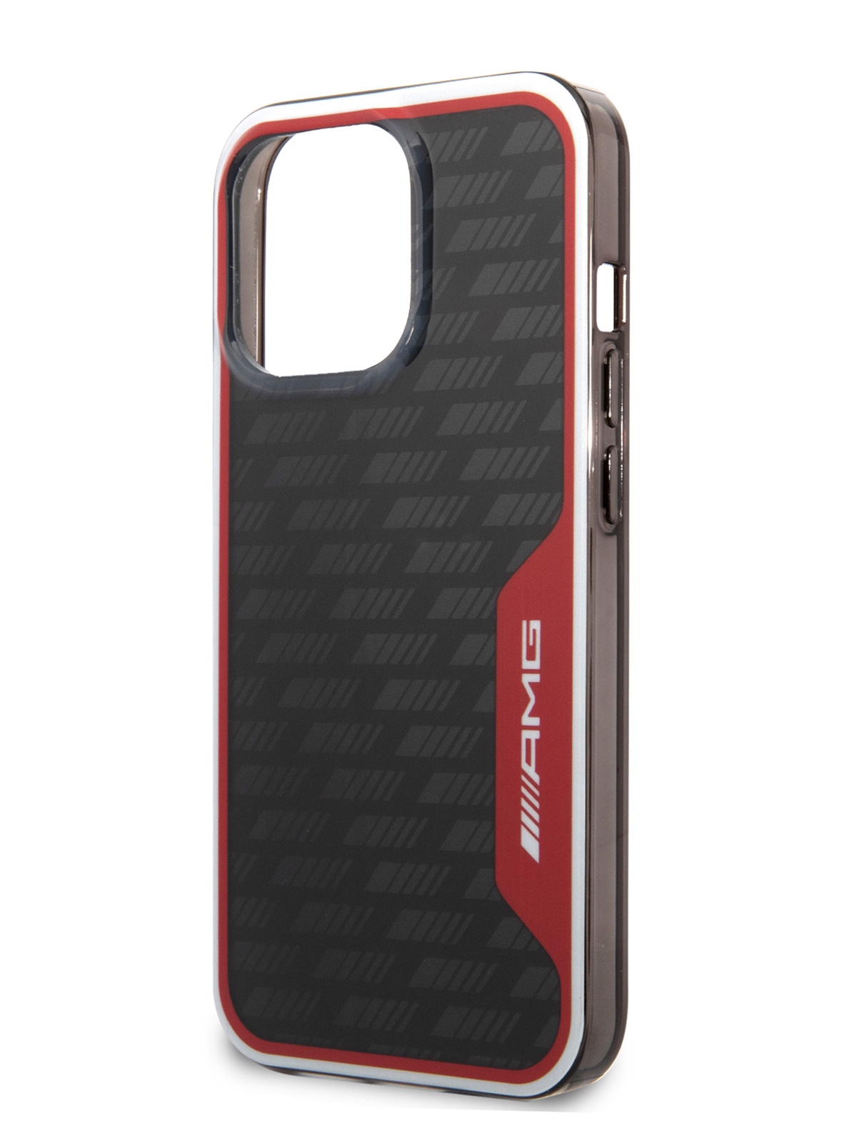 Чехол AMG для iPhone 13 Pro Max с защитным бортиком для камеры, Black/Red