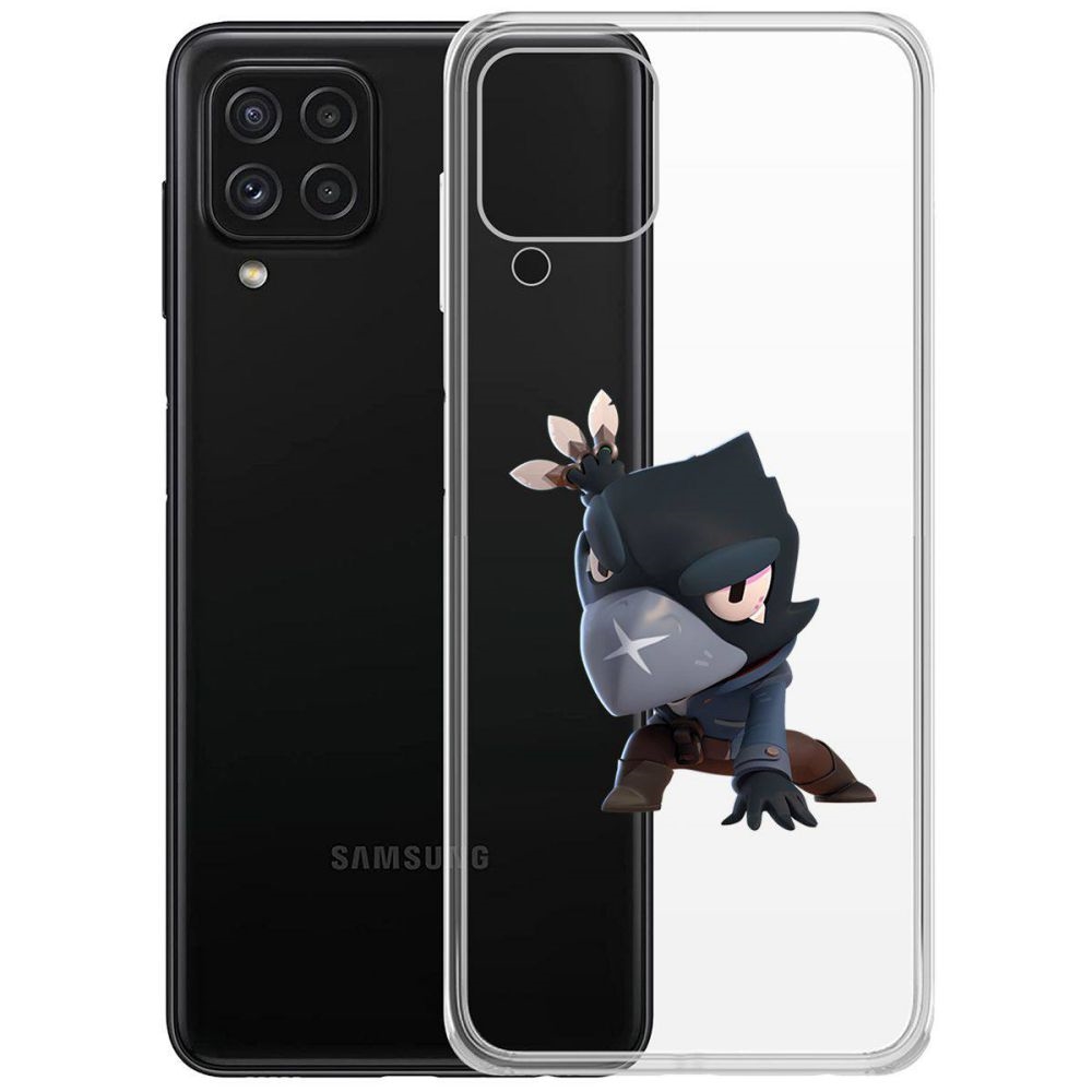

Чехол-накладка Brawl Stars-Ворон для Samsung Galaxy A22/M22 (A225/M225), Прозрачный