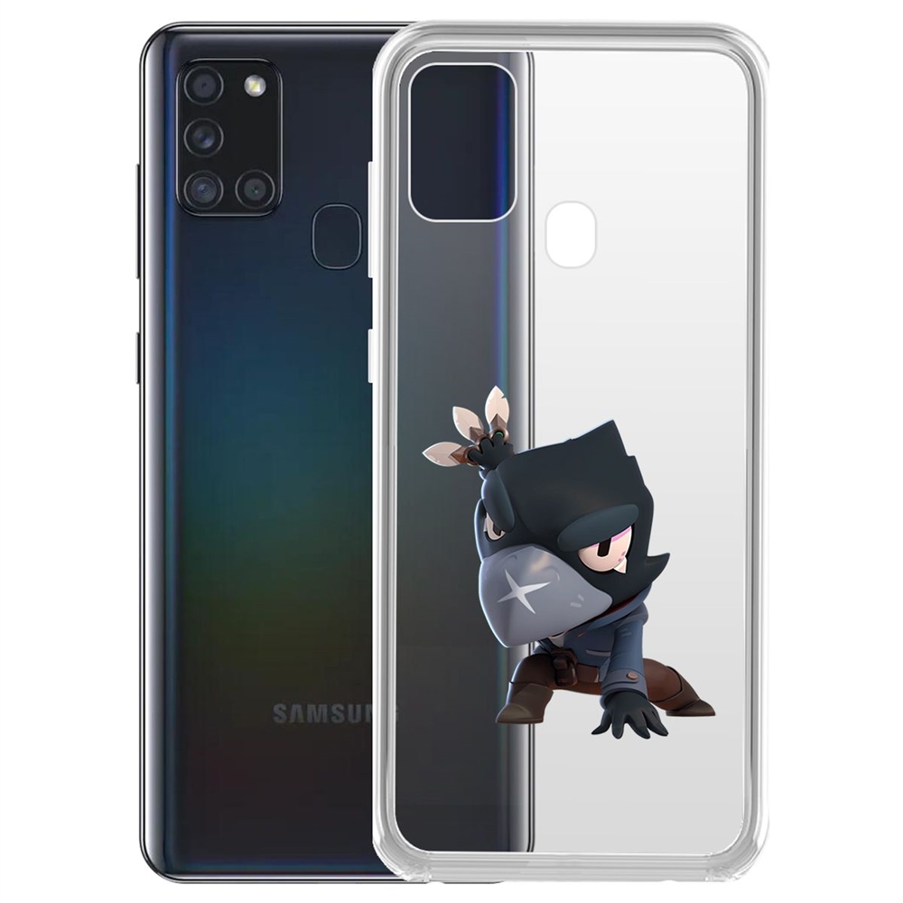 

Чехол-накладка Brawl Stars-Ворон для Samsung Galaxy A21s (A217), Прозрачный