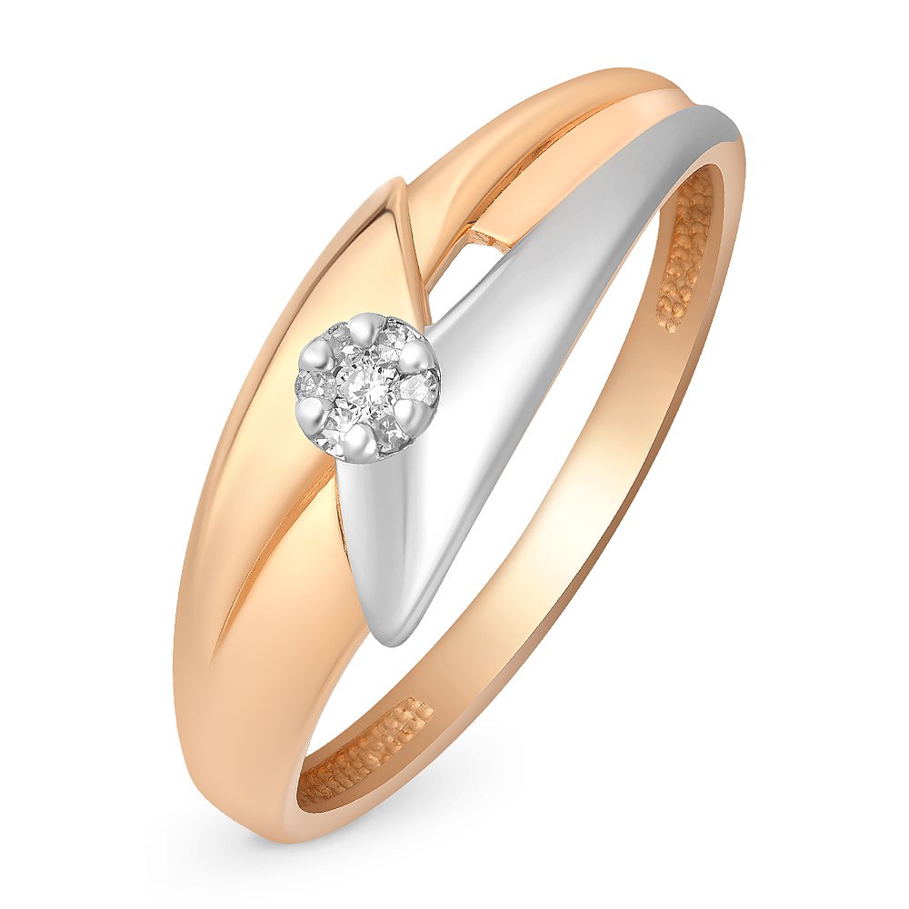 

Кольцо женское из красного золота с бриллиантом 585Gold 101010001, р, 101010001