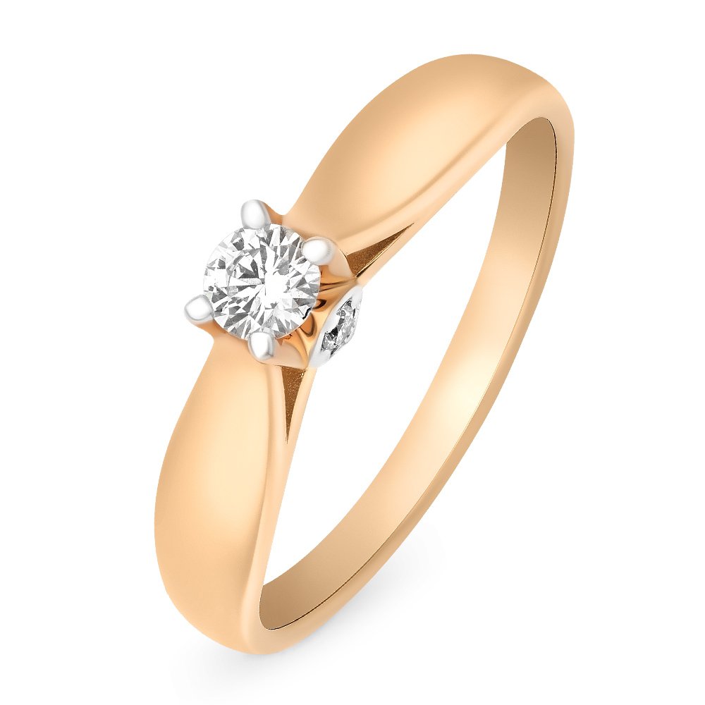 

Кольцо женское из красного золота с бриллиантом 585Gold 101009990, р, 101009990