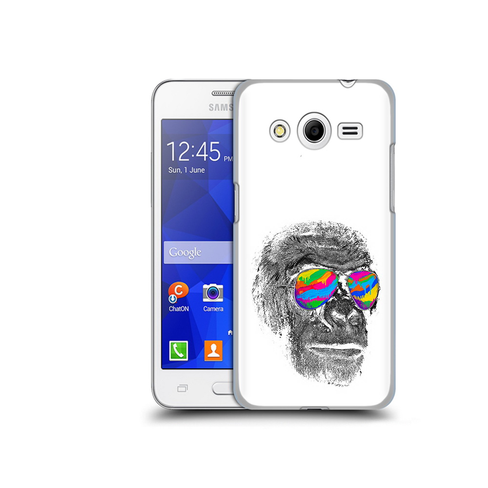 

Чехол MyPads Tocco для Samsung Galaxy Core 2 крутая обезьяна в очках (PT7707.568.422), Прозрачный, Tocco