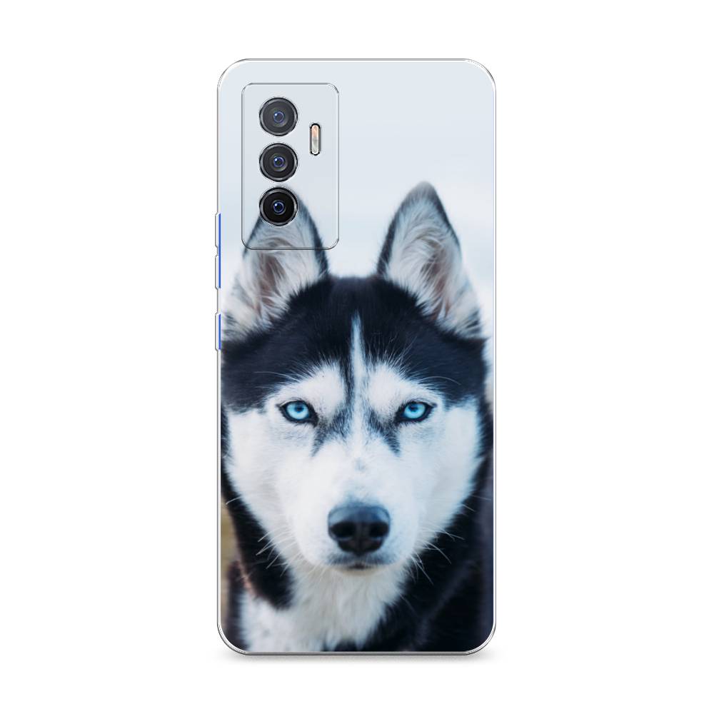 

Чехол на Vivo V23e "Хаски 2", Синий;белый, 267050-1