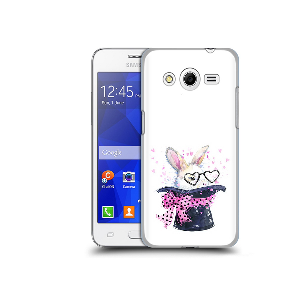 Чехол MyPads Tocco для Samsung Galaxy Core 2 кролик в шляпе (PT7707.568.418)