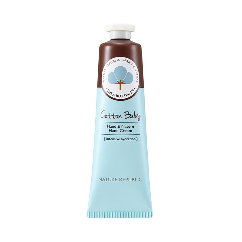 

Крем для рук с экстрактом хлопка NATURE REPUBLIC Hand&Nature Cotton Baby Hand Cream 30 мл, крем для рук