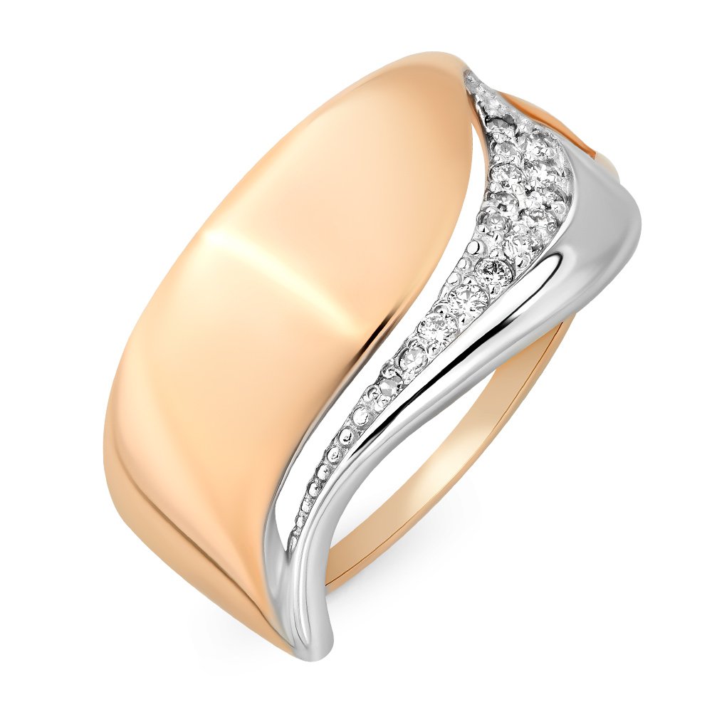 

Кольцо женское из красного золота с бриллиантом 585Gold 101011204, р, 101011204