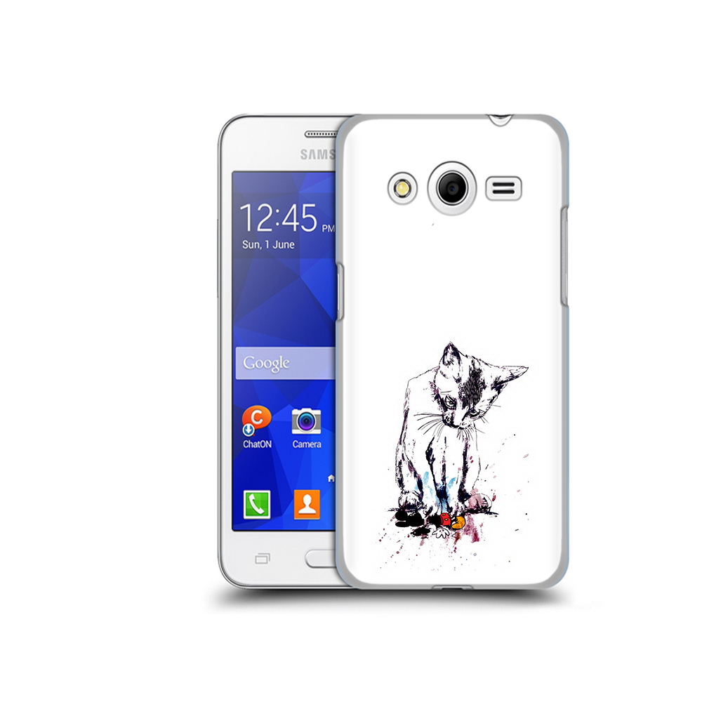 

Чехол MyPads Tocco для Samsung Galaxy Core 2 кот и микки (PT7707.568.399), Прозрачный, Tocco
