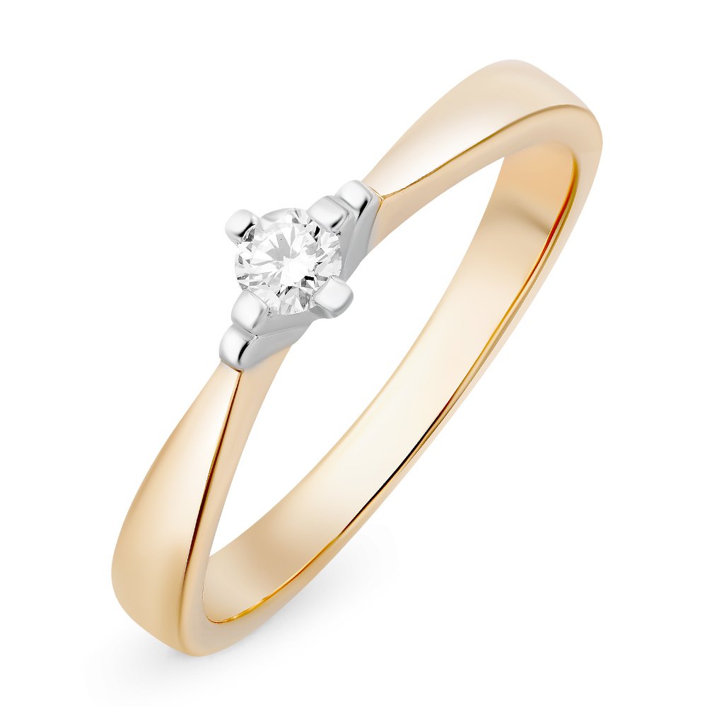 

Кольцо женское из красного золота с бриллиантом 585Gold 101009810, р. 17, 101009810