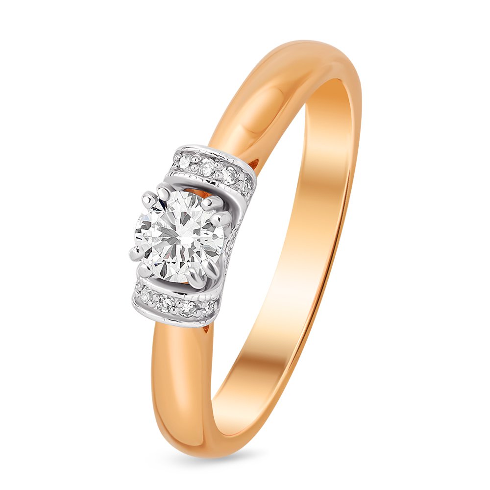 

Кольцо женское из красного золота с бриллиантом 585Gold 101011261, р. 17, 101011261