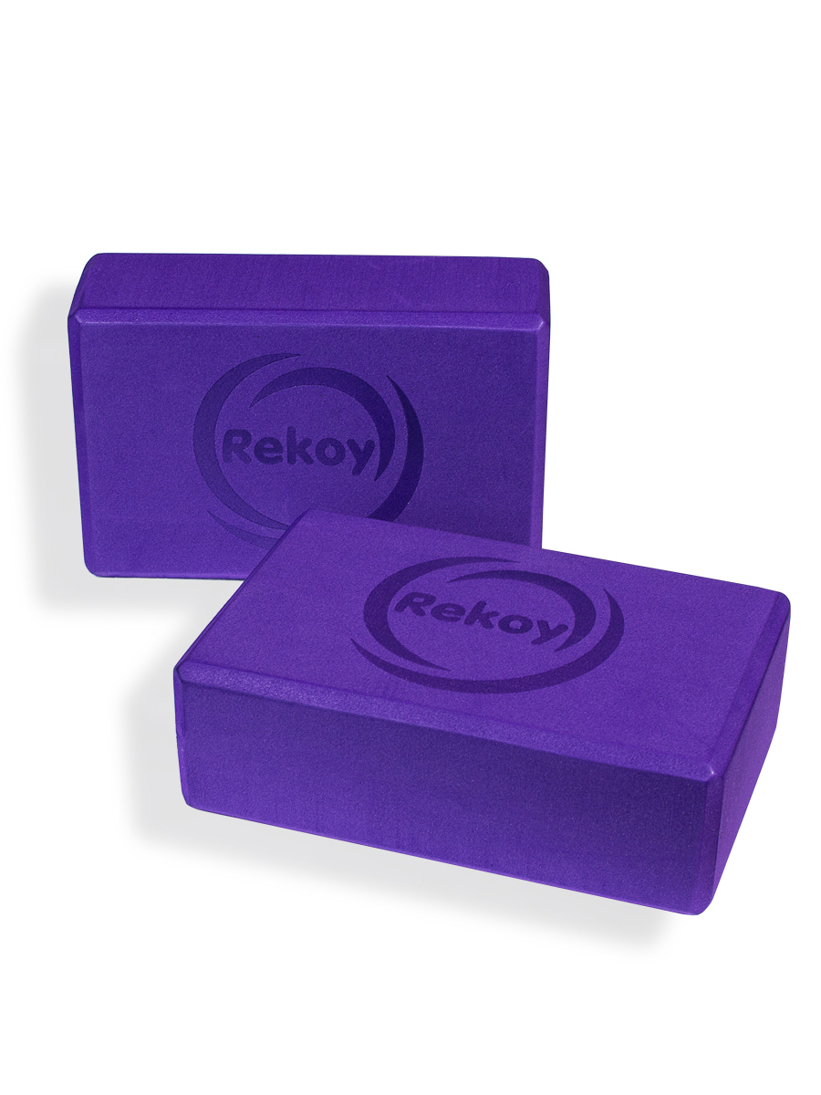 

Блоки для йоги Rekoy 23х15 см, фиолетовые 2 шт., NABOR-BLY2315