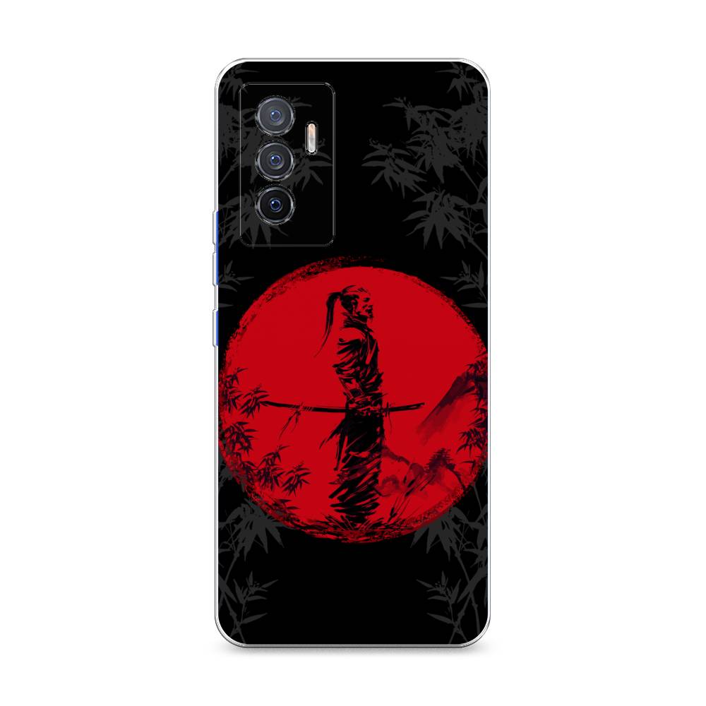 

Чехол на Vivo V23e "Самурай на красном фоне", Черный;красный;серый, 267050-4