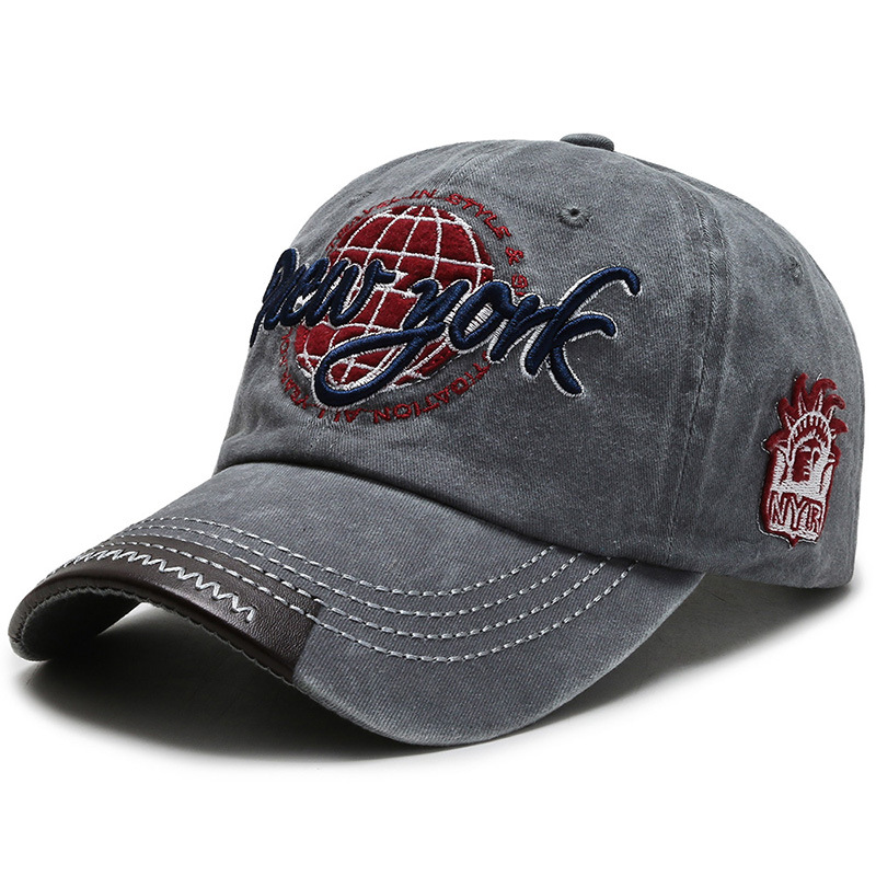 Бейсболка унисекс RAMMAX. IT'S MY STYLE BSB_Cap-03/NewYork1 серая-красная_newyork р.52-60