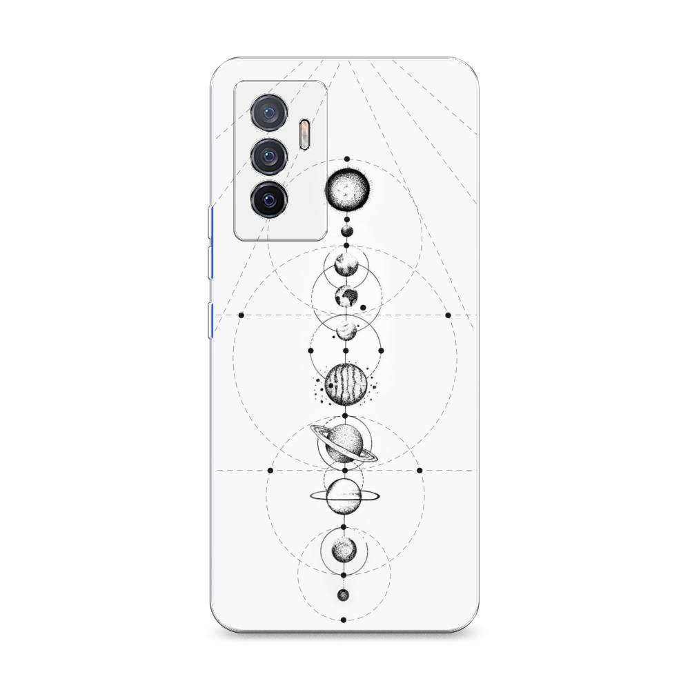 

Чехол на Vivo V23e "Парад планет", Серый, 267050-2