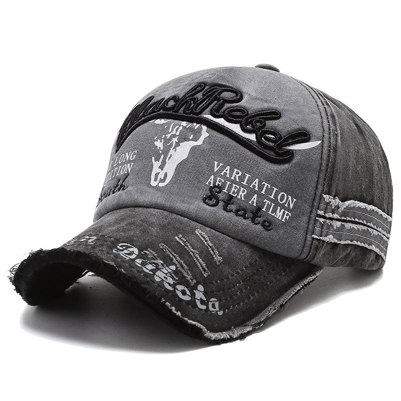 фото Бейсболка унисекс rammax. it's my style bsb_cap-03/blackrebel серая р.52-60