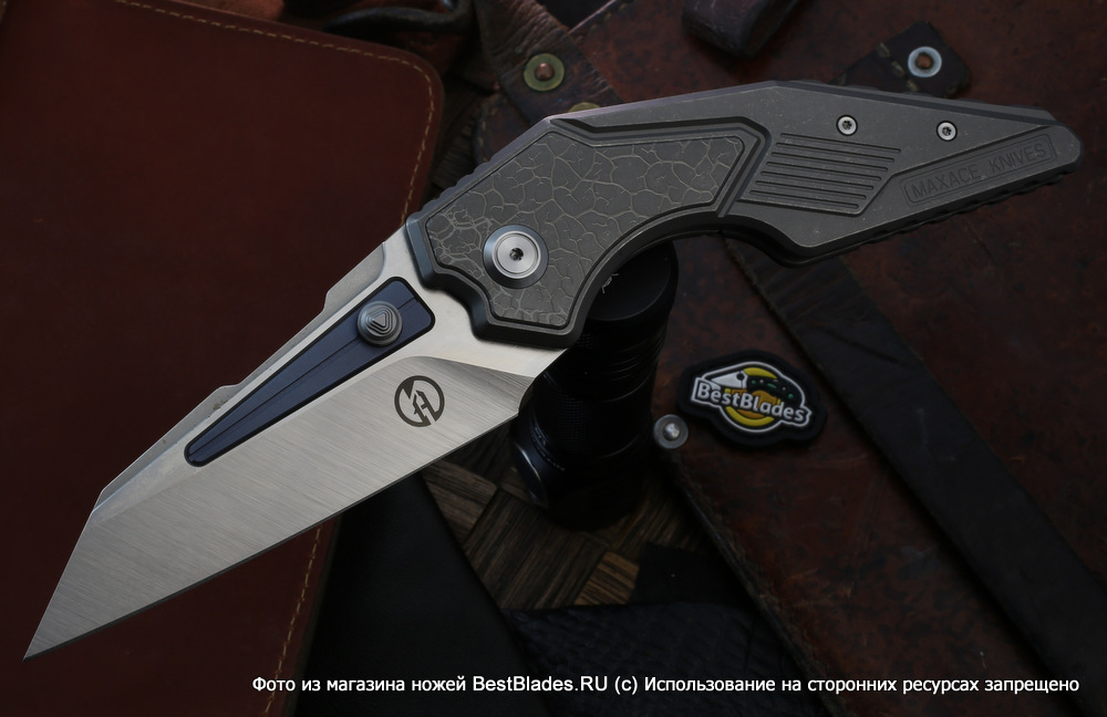 фото Складной нож maxace zerg (вставка , рукоять - стоунвош, m390) mwz02