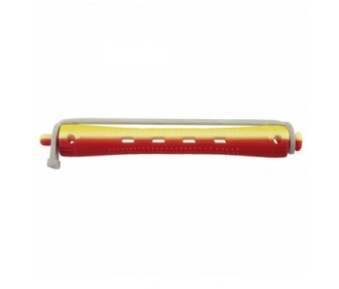 фото Набор бигуди для холодной завивки с круглой резинкой comair красно-жёлтые 12 шт 70 мм