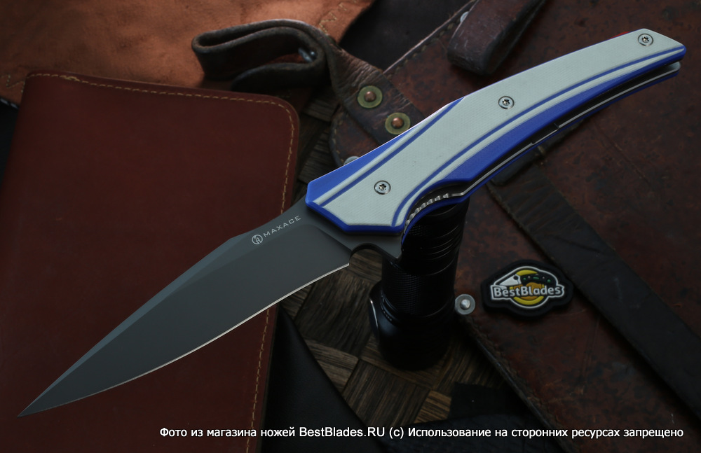 

Складной нож Maxace Ranger (бело-синяя G10, серый клинок, XW42) MRG02, Белый;синий, Ranger