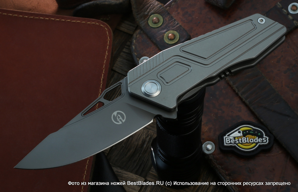 

Складной нож Maxace Panzer (рукоять пескоструй, серый клин, 14C28N) MPZ02, Panzer