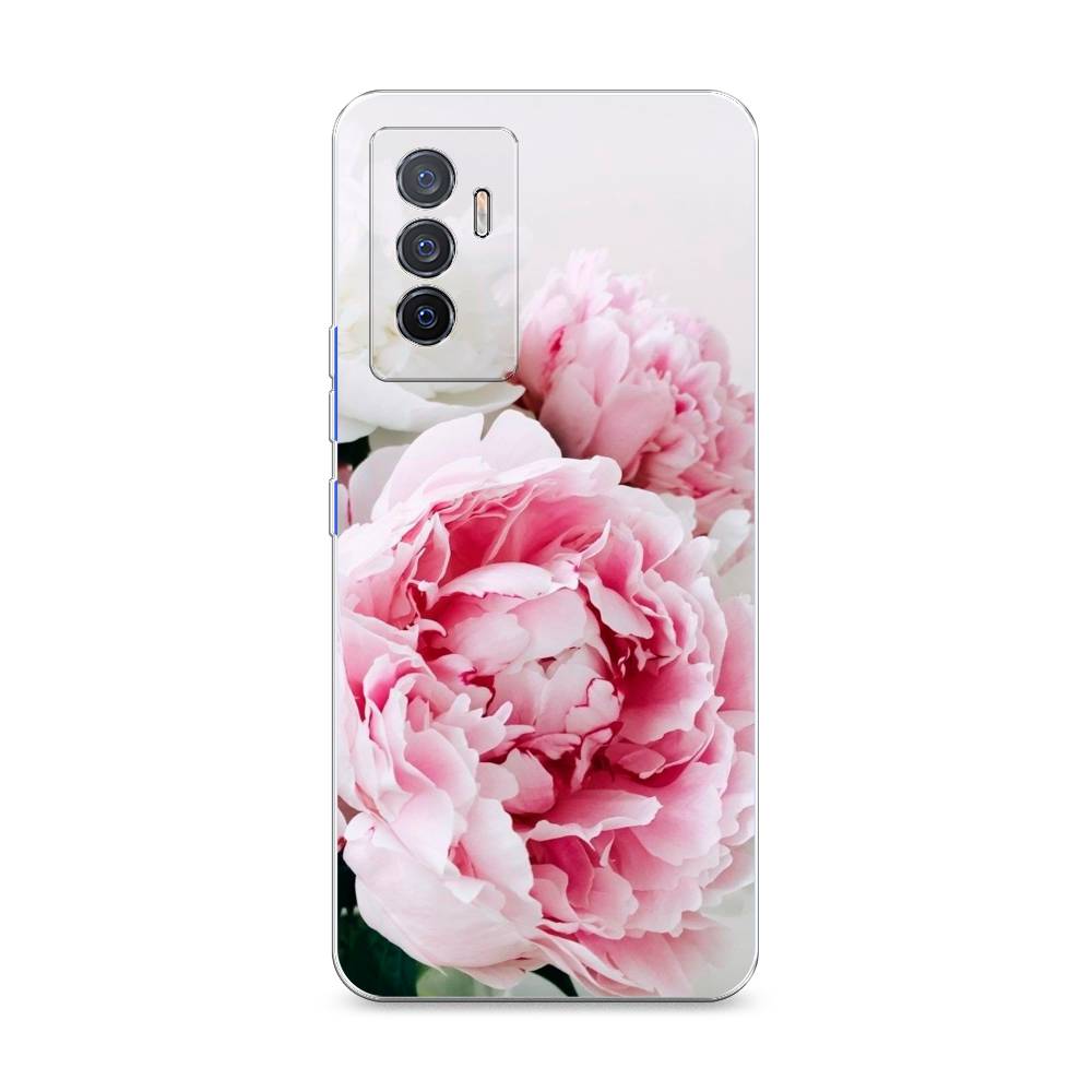 

Чехол на Vivo V23e "Розовые и белые пионы", Розовый;белый, 267050-2