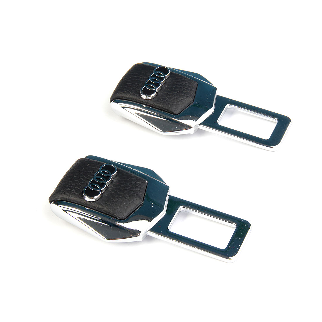 Заглушки ремня безопасности DreamCar, кожа, металл, в подарочной упаковке, 2шт Audi (Ауди)