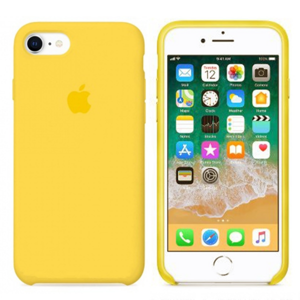 фото Чехол для iphone 7/8 silicon сase apl ws жёлтый nobrand