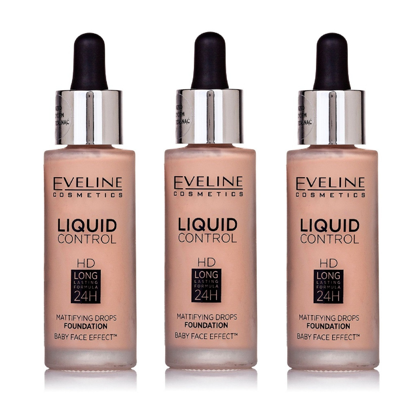 Тональный крем Eveline Cosmetics Liquid Control тон 20 32 мл 3 шт