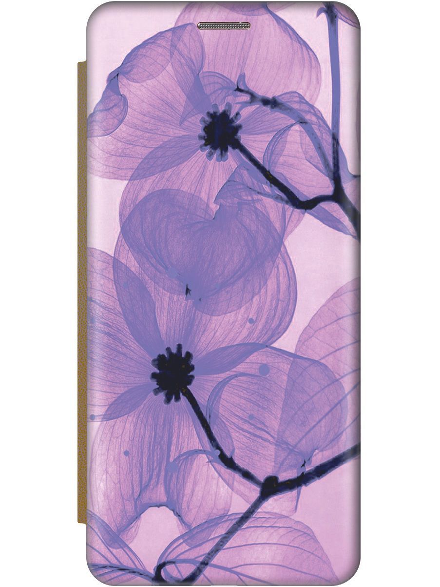 

Чехол на Samsung Galaxy A20/A30 "Цветы в сиреневом" золотистый, Розовый;фиолетовый, 9468