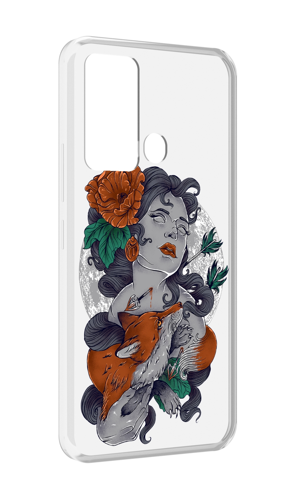 

Чехол MyPads темная девушка с лисой для ITEl Vision 3, Прозрачный, Tocco