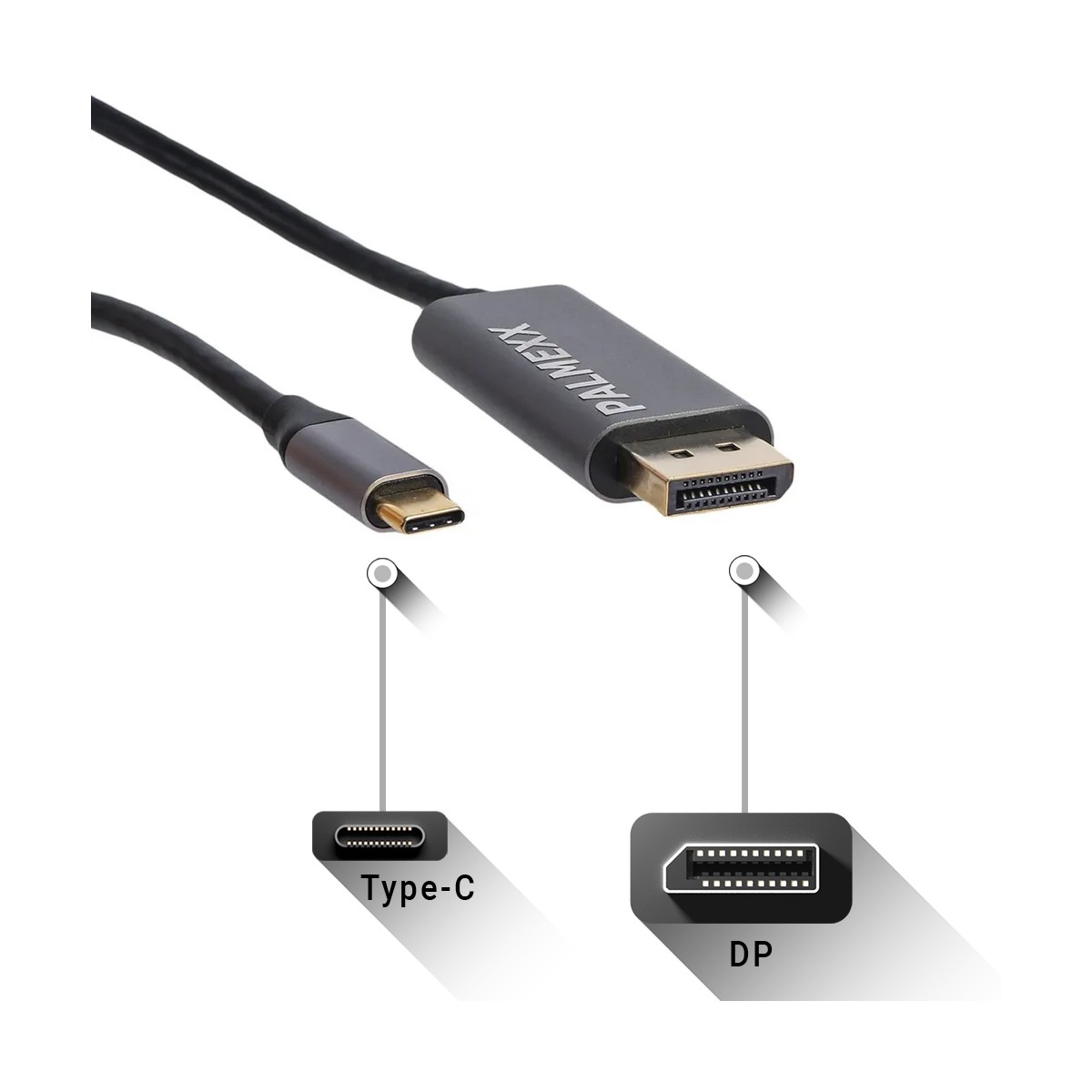 фото Кабель palmexx с порта usb-c - displayport, 1.8м без доп.питания