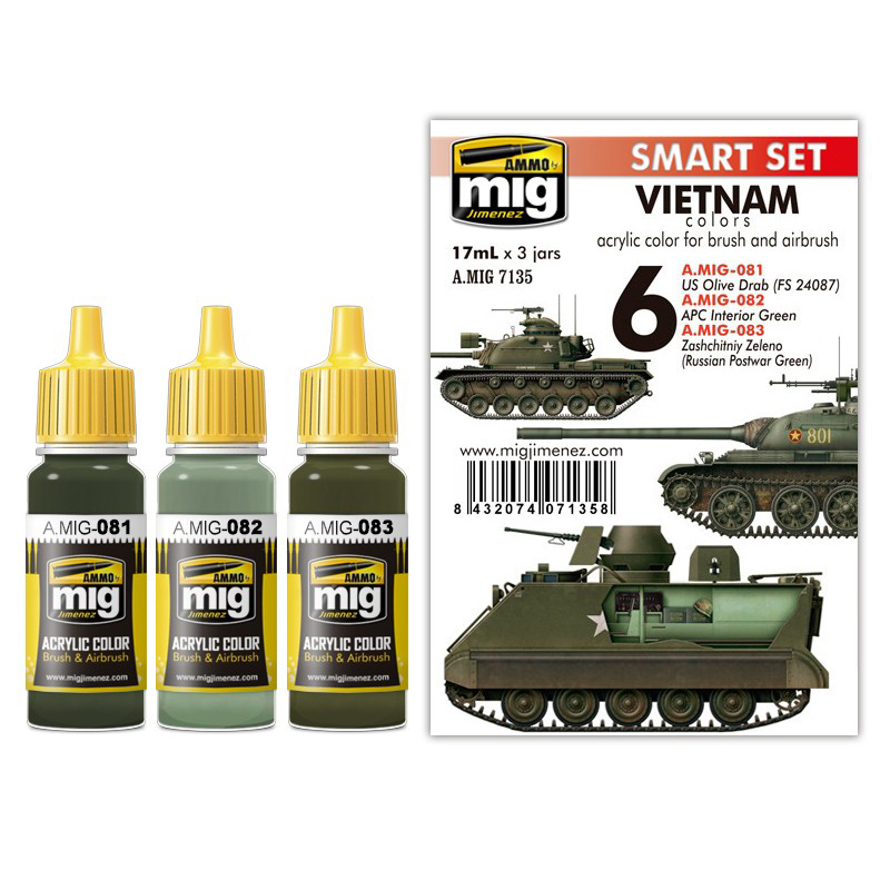 фото Набор красок ammo mig vietnam colors set amig7135